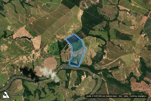 Imagem de satélite de FAZENDA LAGO DO RIO PARÁ - Parte 1 em Pompéu - MG