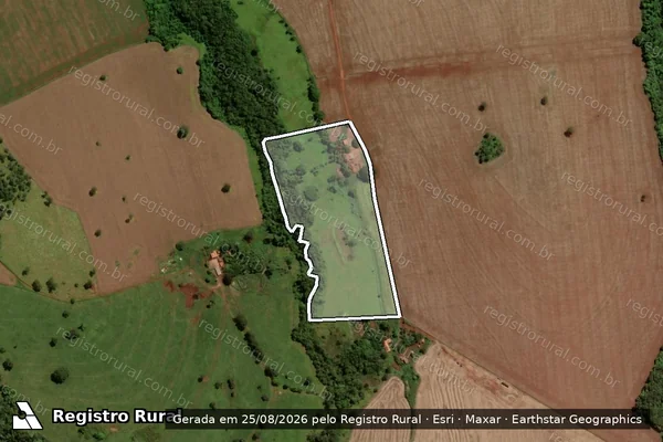 Imagem de satélite de FAZENDA SÃO JOÃO DENOMINADO SÍTIO BOA VISTA - Gleba 02 em Aloândia - GO