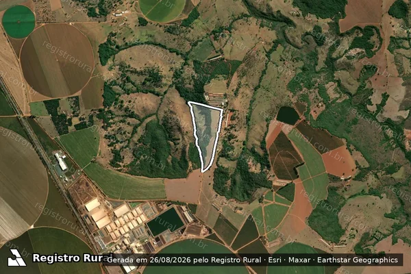Imagem de satélite de Fazenda Nova II - Parcela 1 em Perdizes - MG