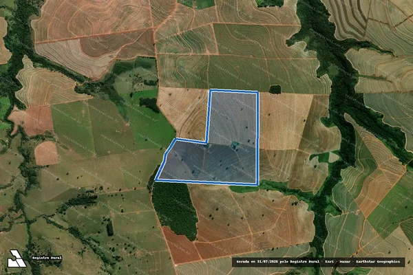 Imagem de satélite de Fazenda Santo Antônio - Parte 2 em Lutécia - SP