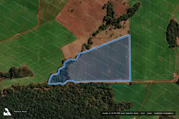 Imagem de satélite de Fazenda Arvoredo - Matrícula 187 - Parcela 1 em Abelardo Luz - SC