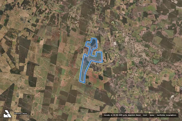 Imagem de satélite de FAZENDA ORIENTE, LAGOA DO COURO  - Parte 1 em Palmas de Monte Alto - BA