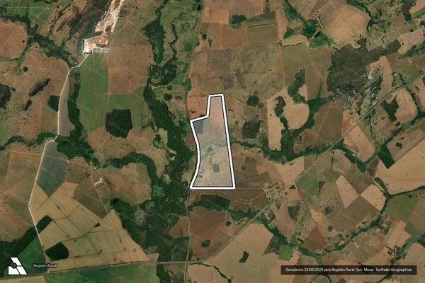 Imagem de satélite de FAZENDA AREADO - CAPIVARI - GLEBA 01 em Indiara - GO