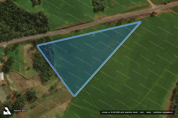 Imagem de satélite de LOTE RURAL N.40.A, GLEBA 30, IMÓVEL FLORES E CONCEIÇÃO - Parte 3 em Barracão - PR