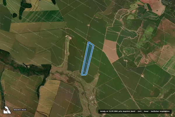 Imagem de satélite de Fazenda Cambaúva do Formoso Lote 5B - FAZENDA CAMBAÚVA DO FORMOSO - LOTE 5B  (Parte 1) em Chapadão do Céu - GO