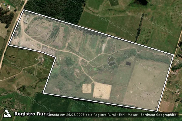 Imagem de satélite de Aterro Sanitário Municipal - Santa Luiza em Bagé - RS