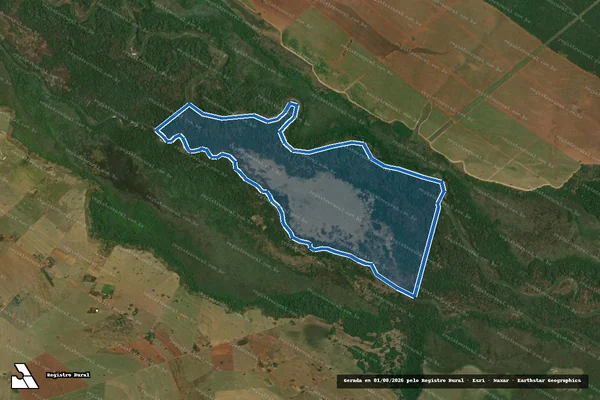 Imagem de satélite de ASS. EST. SÃO JOSÉ DA LAGOA - GLEBA B - ASS. EST. SÃO JOSÉ DA LAGOA - GLEBA B em Piquerobi - SP