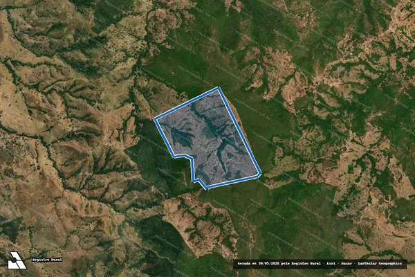 Imagem de satélite de FAZENDA PEDRAS - Matrícula 2671 em Arenópolis - GO