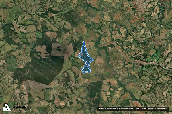 Imagem de satélite de Fazenda Santa Rita III - Gleba B em Alambari - SP