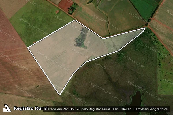 Imagem de satélite de P.A. SÃO PEDRO - Lote 187 em Sidrolândia - MS