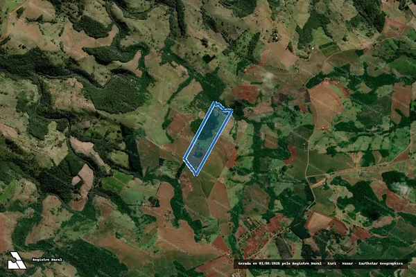 Imagem de satélite de LOTE N 50-PARTE-Z em Roncador - PR