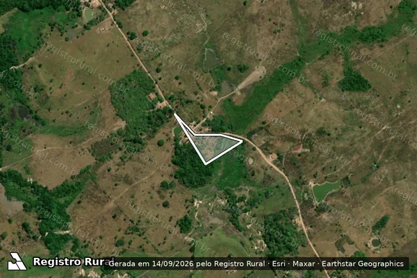 Imagem de satélite de SITIO CASTELO BRANCO – P.A. QUADRA  CANAA / COLONE / Parte 2