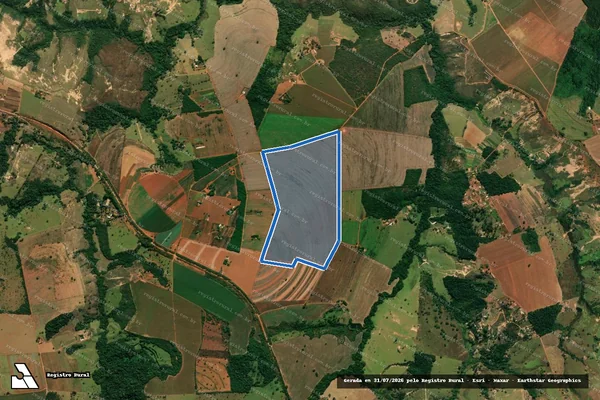 Imagem de satélite de Fazenda Barreiro lugares Capão das Canoas e Córrego da Fazenda - Fazenda Barreiro lugares Capão das Canoas e Córrego da Fazenda ? Gleba 01 em Patos de Minas - MG