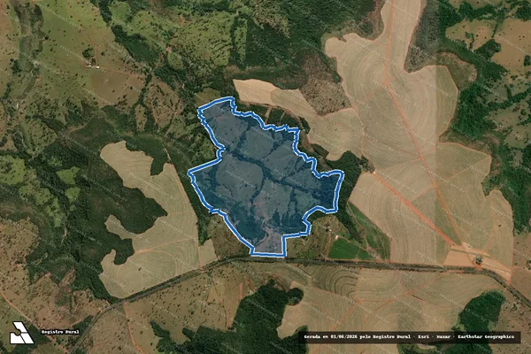 Imagem de satélite de Fazenda Fortaleza de Cima - Gleba 02 em Comendador Gomes - MG