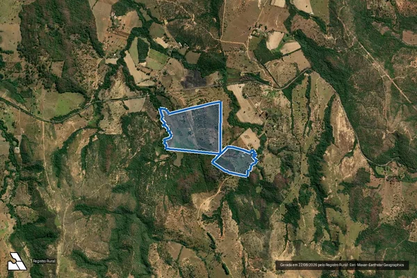 Imagem de satélite de FAZENDA SÃO TOMÉ E TRINDADE - Parte 1 em Cordisburgo - MG