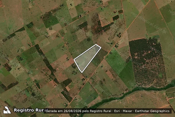 Imagem de satélite de PROJETO DE ASSENTAMENTO CÓRREGO DOURADO - Lote 4 em Santa Rita do Pardo - MS