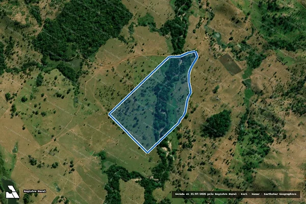Imagem de satélite de Lote 33 da Gleba 21-B do PICOP - Parte 02 em Ouro Preto do Oeste - RO