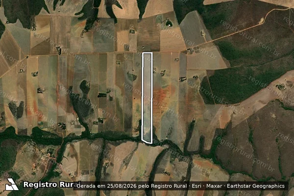 Imagem de satélite de P.A. MANACÁ - LOTE 36 - Parte 1 em Cristalina - GO