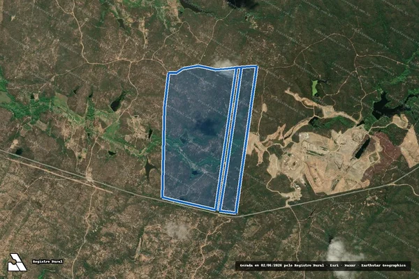 Imagem de satélite de FAZENDA PEDRA BRANCA - Parte 1 em Currais Novos - RN