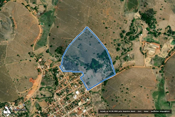 Imagem de satélite de SITIO DUARTE - Gleba 01 em Capitão Andrade - MG