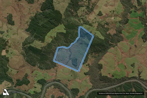 Imagem de satélite de Fazenda Monjolinho - Parte 2 em Ponte Alta - SC