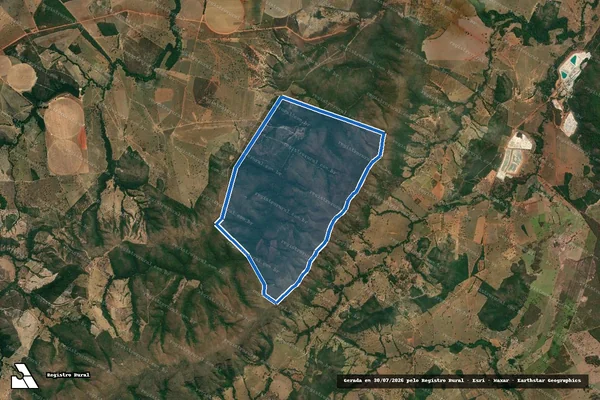 Imagem de satélite de FAZENDA TRAÍRAS, LUGAR CERCADO em Paracatu - MG