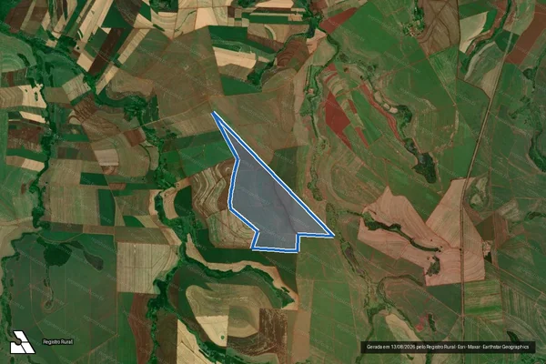 Imagem de satélite de Fazenda São Joaquim - Matrícula 26596 em Igaraçu do Tietê - SP