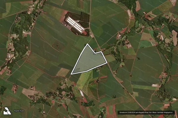 Imagem de satélite de Unificação das Partes dos lotes rurais n°s 226 e 230 - Parcela 1 em Santa Helena - PR