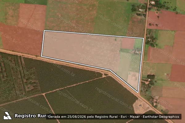 Imagem de satélite de Projeto de Assentamento Serra - LOTE 22 em Paranaíba - MS