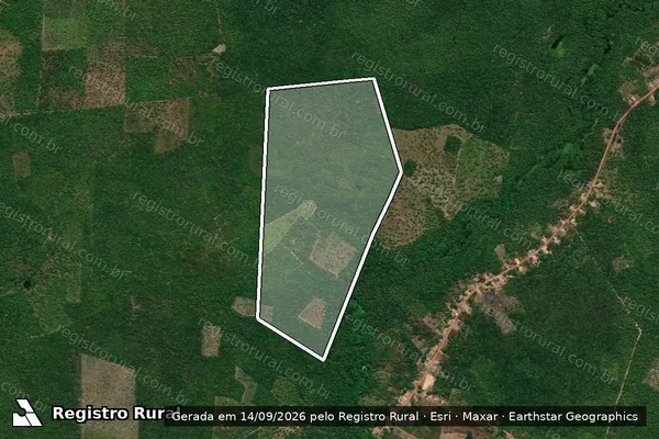 Imagem de satélite de PA TRES SETUBAL-AGUA BRANCA-LOTE 02