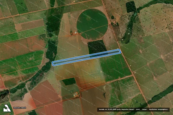 Imagem de satélite de Fazenda Palmital - Matrícula n° 153 em Vila Bela da Santíssima Trindade - MT