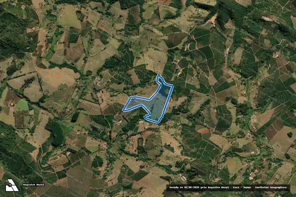 Imagem de satélite de Sítio Cachoeirinha - Gleba 1 em Guaranésia - MG