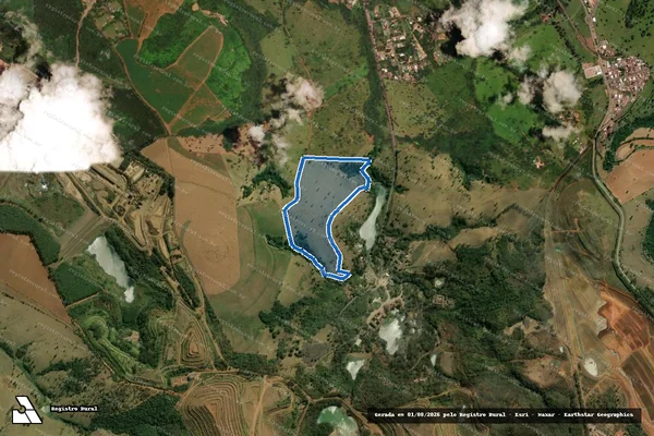 Imagem de satélite de FAZENDA SESMARIA DO BARREIRO - LOTE 01 - Matrícula 39.529 em Araxá - MG
