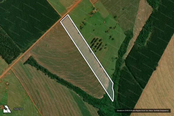 Imagem de satélite de Lote de Terra sob n° 465-C, Gleba Atlântida, Bairro Leomar, 3ª Parte - Parte 01 em Iporã - PR
