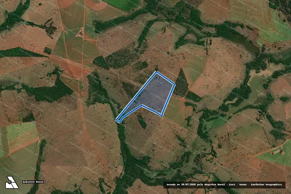 Imagem de satélite de Fazenda Rio Verde - Gleba 02 em Prata - MG