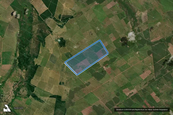 Imagem de satélite de Faz. Santo Antônio – Matricula 26.347 em Cáceres - MT