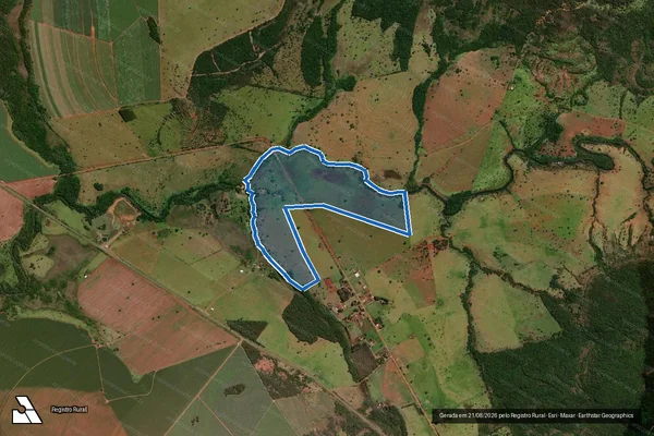 Imagem de satélite de FAZENDA SANTO ANTONIO DOS DOIS CÓRREGOS - Parte 1 em Costa Rica - MS