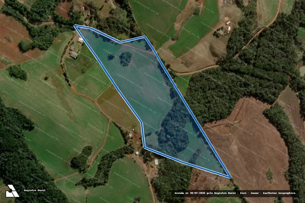 Imagem de satélite de FAZENDA FAXINAL DAS ARARAS - 001 em Campina do Simão - PR