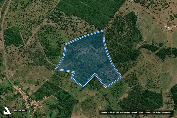 Imagem de satélite de Sitio São Francisco (Lote 102G, Gleba 2, 2ª Etapa, Lto. Praia Chata) - Parte 1 em Buriti do Tocantins - TO