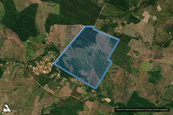 Imagem de satélite de FAZENDA INVEJOSA - Parcela 08 em Floresta do Araguaia - PA