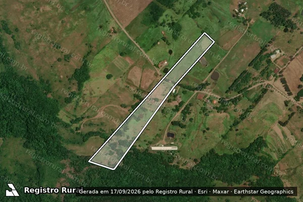 Imagem de satélite de LOTE RURAL  Nº  14  DA 6ª SECÇÃO BUGRE - Parte 1 em Porto Vera Cruz - RS