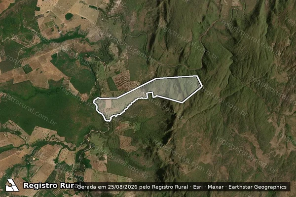 Imagem de satélite de FAZENDA RECANTO DO TAMBORIL GLEBA 1 - PARTE 1 em Cavalcante - GO