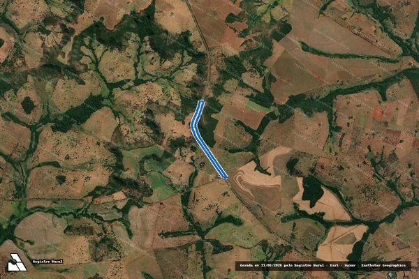 Imagem de satélite de Fazenda Cruzeiro - Gleba 03 em Campina Verde - MG