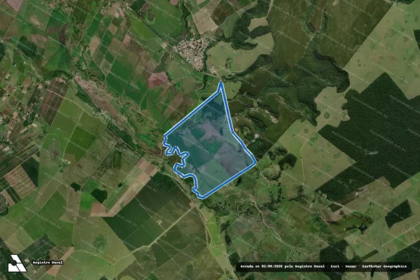 Imagem de satélite de Fazenda Reunidas Água Branca em Prado - BA