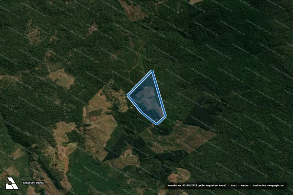 Imagem de satélite de SITIO POÇO BONITO - QUINHAO 4-A - Matrícula 6518 em Inácio Martins - PR
