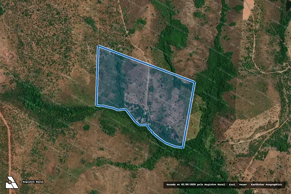 Imagem de satélite de FAZENDA BREJÃO, LOTE Nº 51,  Gleba ANAJÁ, Lotº. GARÇAS - PARTE 01 REMANSCENTE em Palmeirante - TO