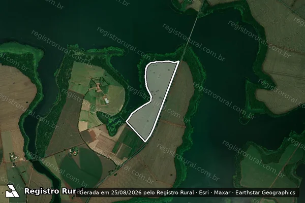 Imagem de satélite de FAZENDA CACHOEIRA - Matricula 8454 em Sertanópolis - PR
