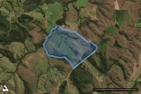 Imagem de satélite de Fazenda São José - Parcela 1 em Pratinha - MG