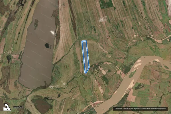 Imagem de satélite de Fazenda CATAIA - Área desmembrada em São Francisco de Itabapoana - RJ
