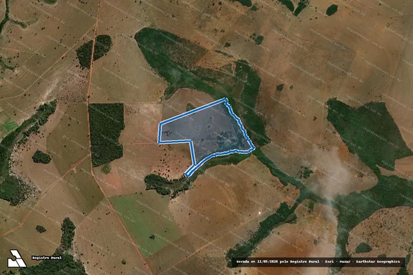 Imagem de satélite de Fazenda Ponte de Pedras, lugar denominado ?Novato? - Parte 1 em Serranópolis - GO